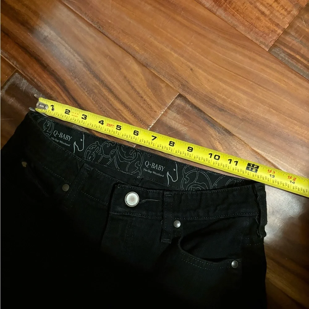 Wrangler Q-Baby Black Bootcut Jeans No Gap Waistband Size 26 27 (0329) - Picture 4 of 7